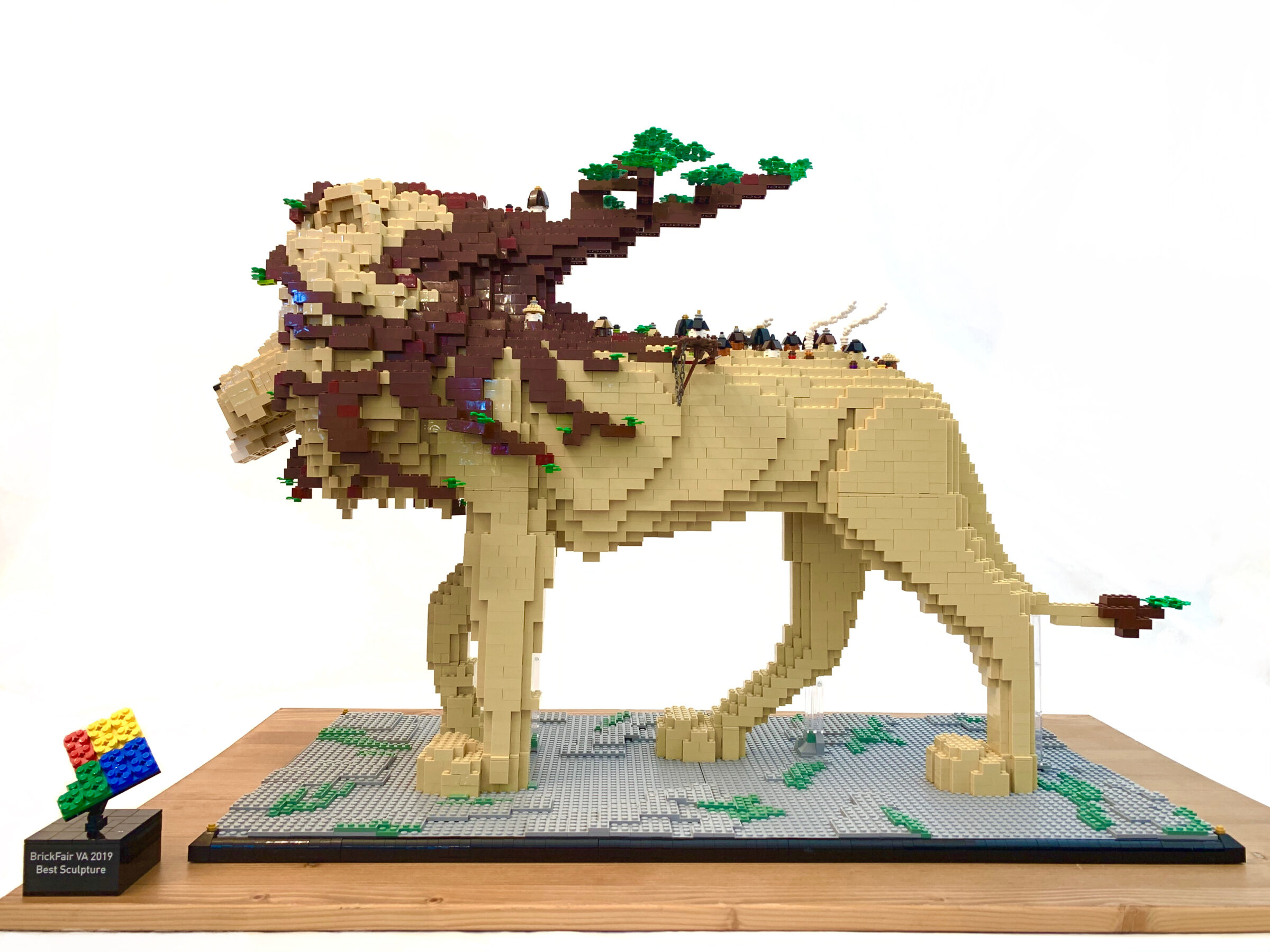 Photograph of a LEGO statue