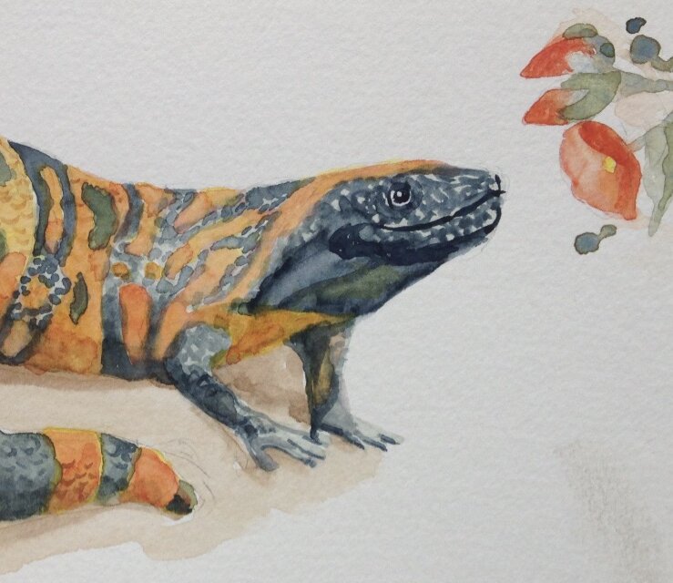 Painting of lizard